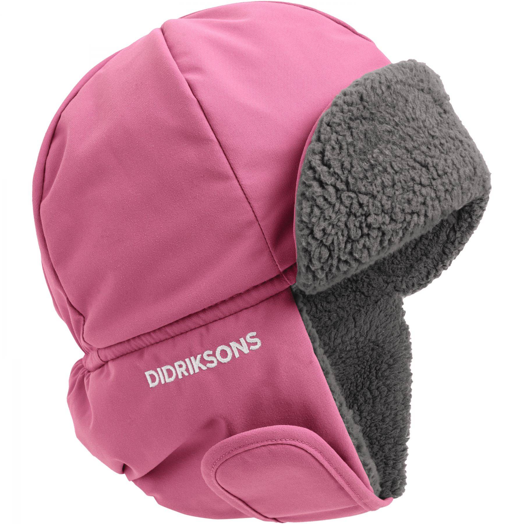 Didriksons Biggles cap 7, hue, børn, lyserød