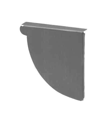 VMZINC endebund Anthra zink 333 mm højre 1/4 rund.