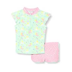 Playshoes Unisex Kinder Uv-schutz Bade-set Zweiteilig Schwimmshirt Badeshorts Badebekleidung, Einhorn, 122-128 EU