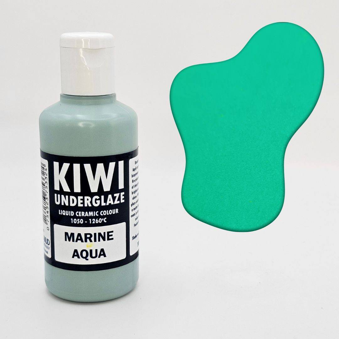 Marineblå aqua underglasur