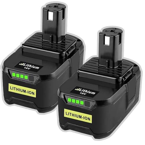 2 x 18 V 5,5 Ah ersättningsbatteri för Ryobi batteri P108 RB18L50 RB18L25 RB18L40 RB18L15 RB18L13 P102 P103 P104 P105 P106 P107