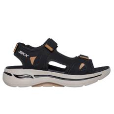 Skechers M Mens Go Walk Arch Fit Sandal Black Brown 41.5