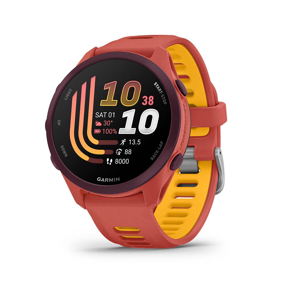 Relógio Garmin Forerunner ® 170 Music Red Pink e Amarelo