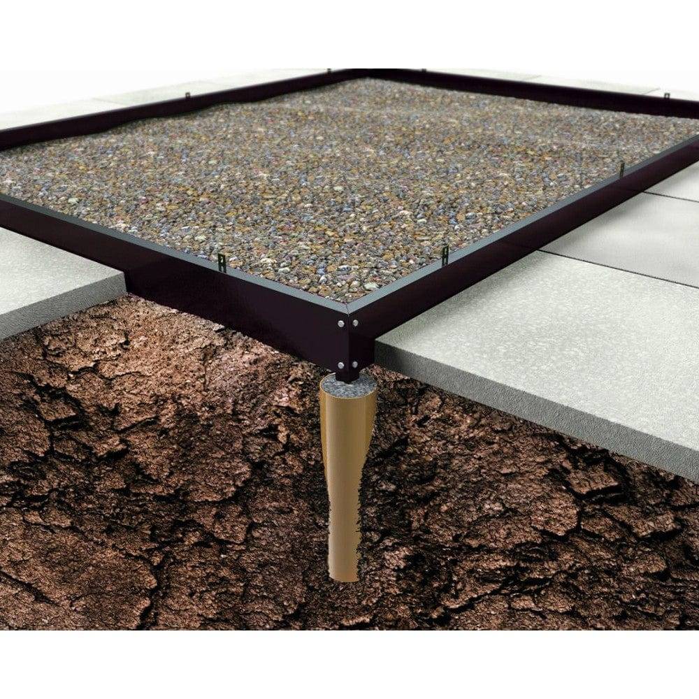 Halls Fundament till Växthus - Tillval - Qube 66 - 3.9 m2 / Svart