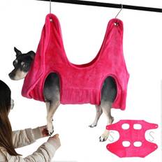 Kæledyrs Hængekøje Hund Kat Pleje Hængekøje Tilbehør Tasker Praktisk Brug Ved Badning Vask Negleklipning pink{HH}