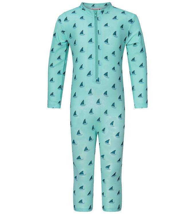 Petit Crabe Badoverall - Lou Basic - UPF 50+ - Aqua/Båt - Petit Crabe - 0-1 år (50-80) - Badkläder