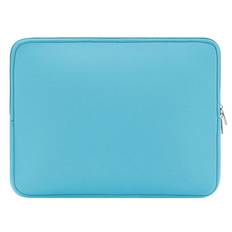 16-17" Neopren Laptop Sleeve i Blå med Dobbelt Lynlås