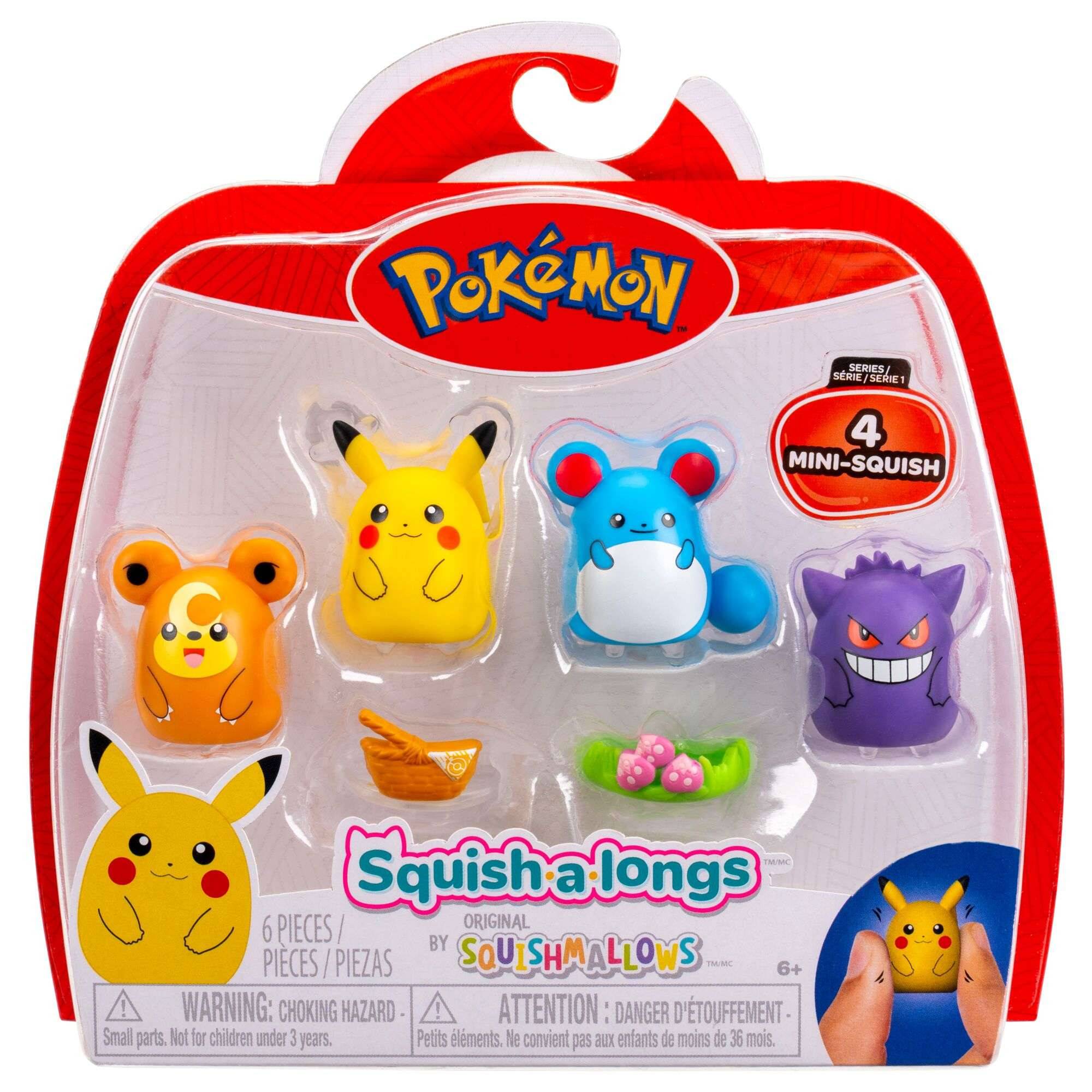 Squishmallows Pokemon Squish-a-longs 4-pack Pikachu - Squishmallows - Leksaksaffären