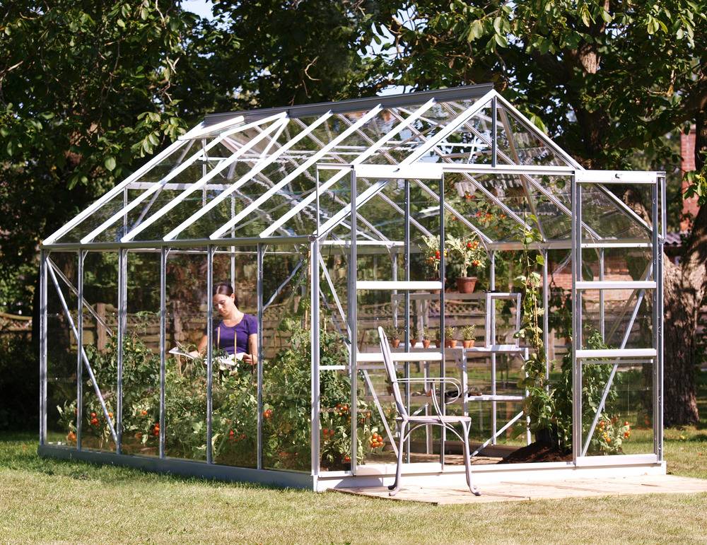 Mars - Växthus Vitavia 8,3 - 11,5 m² 9,9 m² Svart (RAL 9005) 6 mm polykarbonat