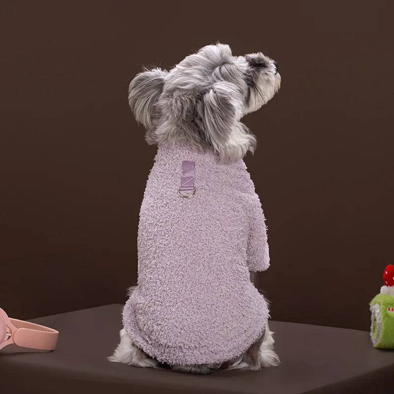 Soft Fleece Jacket & Warm Coat for Small & Medium Dogs & Cats - Purple / L (L)