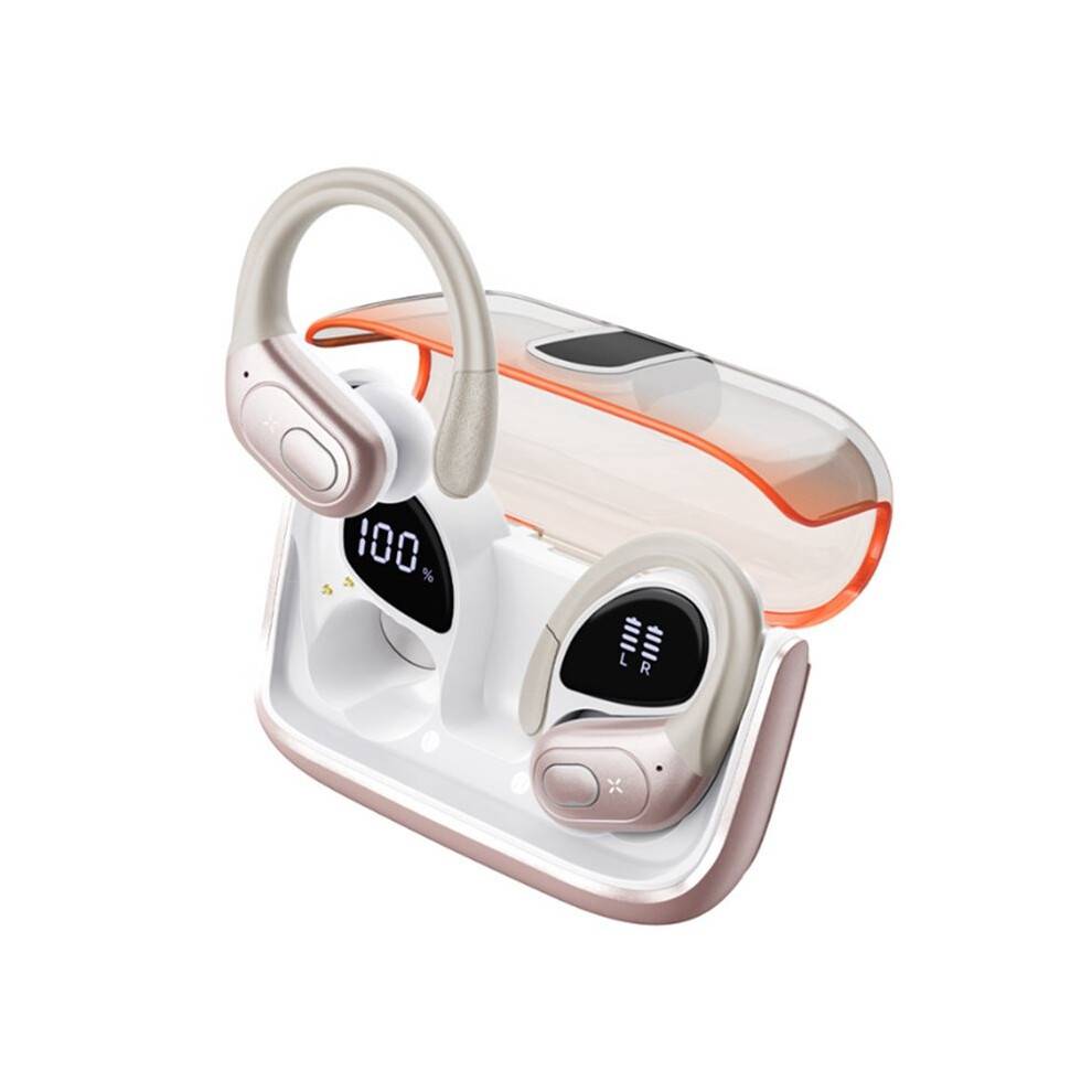 Wireless Earbuds Sport 5.3 Headphones with HD ENC Noise Cancelling Mic, in Ear Headsets Rose Gold