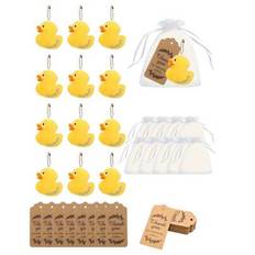 Mini-plysch liten gul anka-set, inklusive mjuk plysch liten gul anka, tackkort och nätpåse med tyg, hemgjord alla hjärtans dag-present lämplig för föd - Multifärgad (18 st/set,36 st/set,3 st/set)