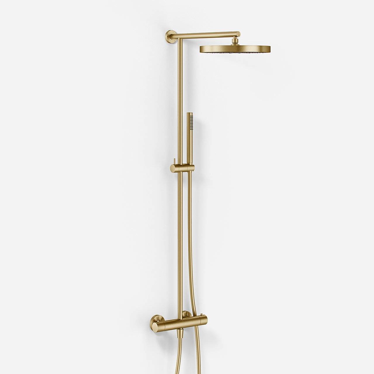 Semplice SRL10 S02 - Termostatsæt XXL Rain DeLux Ø28 m/EasyClean PVD Børstet Messing Brusearmatur - fra Bad&Stil