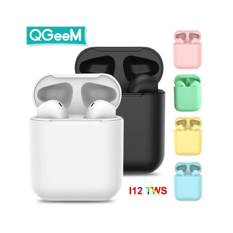 (Yellow, TWS i12) I12 TWS Stereo Wireless 5.0 Bluetooth Earphone Earbuds Headset with Charging Box for iPhone Android Xiaomi