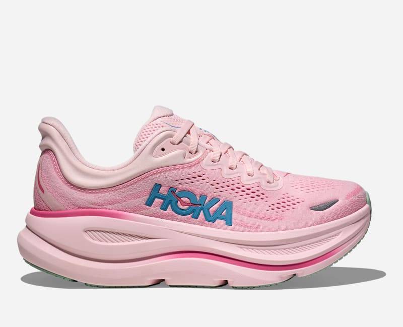HOKA Bondi 9 Schuhe für Damen in Rose Tea/Petal Größe 39 1/3 Weit | Straße