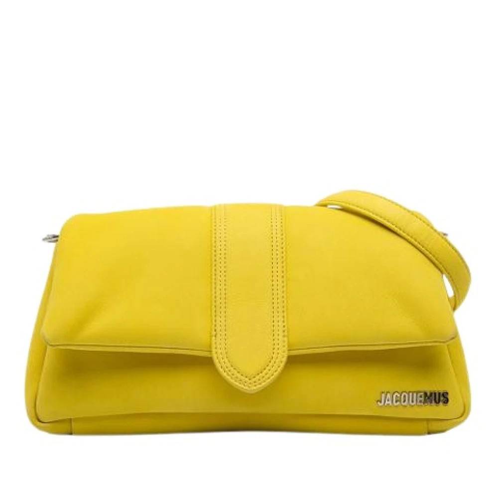 Jacquemus Pre-owned Pre-owned Puffed Nubuck Satchel - Vintage - Dame - Gul - ONE SIZE - Uld