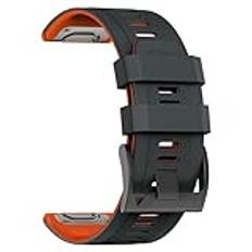 U-LIMVE Armband för Garmin Fenix 8 51 mm/Fenix 7X Pro/Fenix 7X/Fenix 6X Pro/Fenix 6X/Fenix 5X/Fenix 3, silikon QuickFit 26 mm armband för Garmin Descent Mk3i 51 mm/Epix Pro 51 mm/TACTIX 7