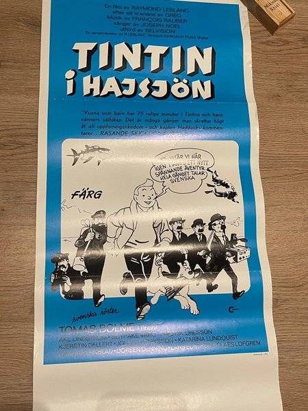 Tintin i Hajsjön Filmaffisch 1980