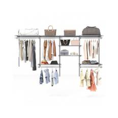 Garderobe hylder i stål H122 x B250 x D35 cm - Grå