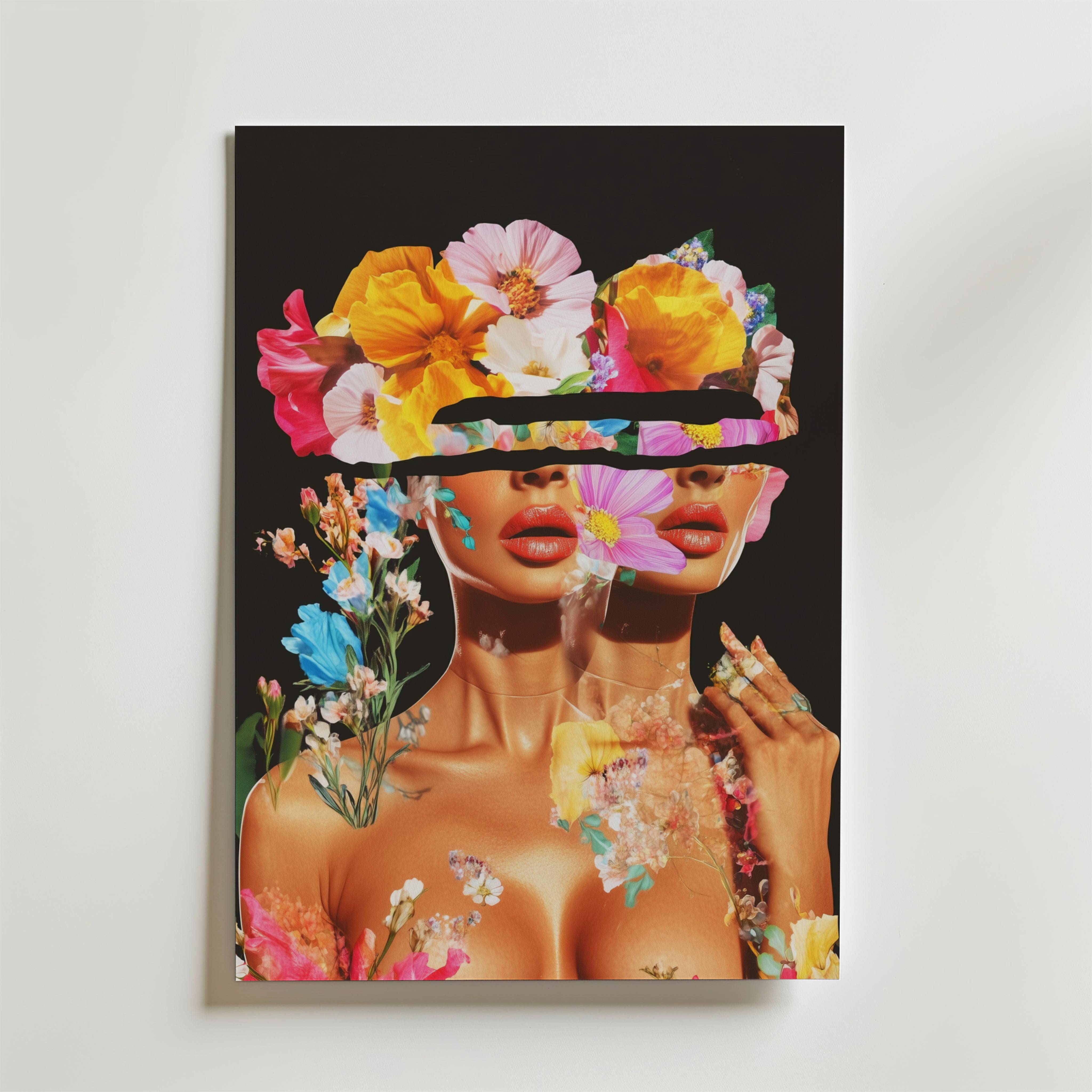 Floral Vision Portrait Poster - Fine Art Poster 21x30 cm