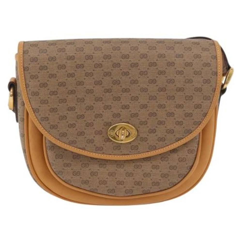 Gucci Vintage Pre-owned Læder Skuldertaske - Vintage - Dame - Brun - ONE SIZE - Uld