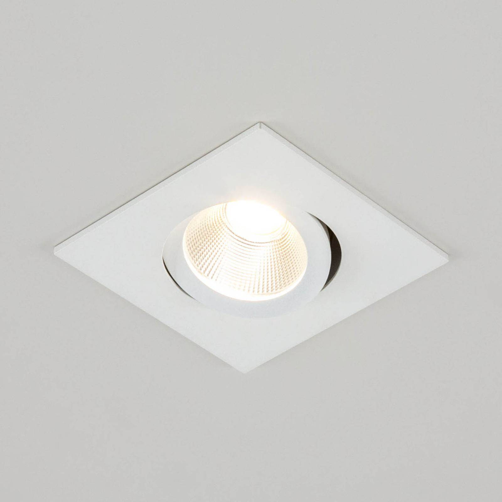 EVN PC20 inbyggnadslampa kantig fasdimmer vit PC20, dimbar, Vitt / opal, Arbetsrum / kontor, Aluminium / grå / zink, Modern