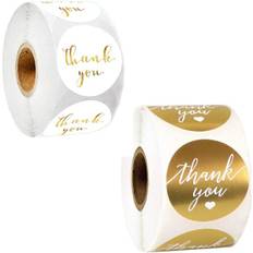 1000 stk Thank You Sticker Thank You Gold Sticker 1 Inch Roll Th