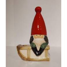 Tomte På Kälke Ljusstake