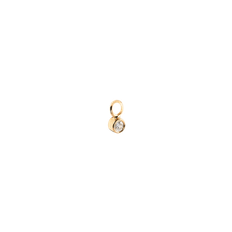 Diamond Gold Hoop Charm - 14K | Akind 14K Gold / pair