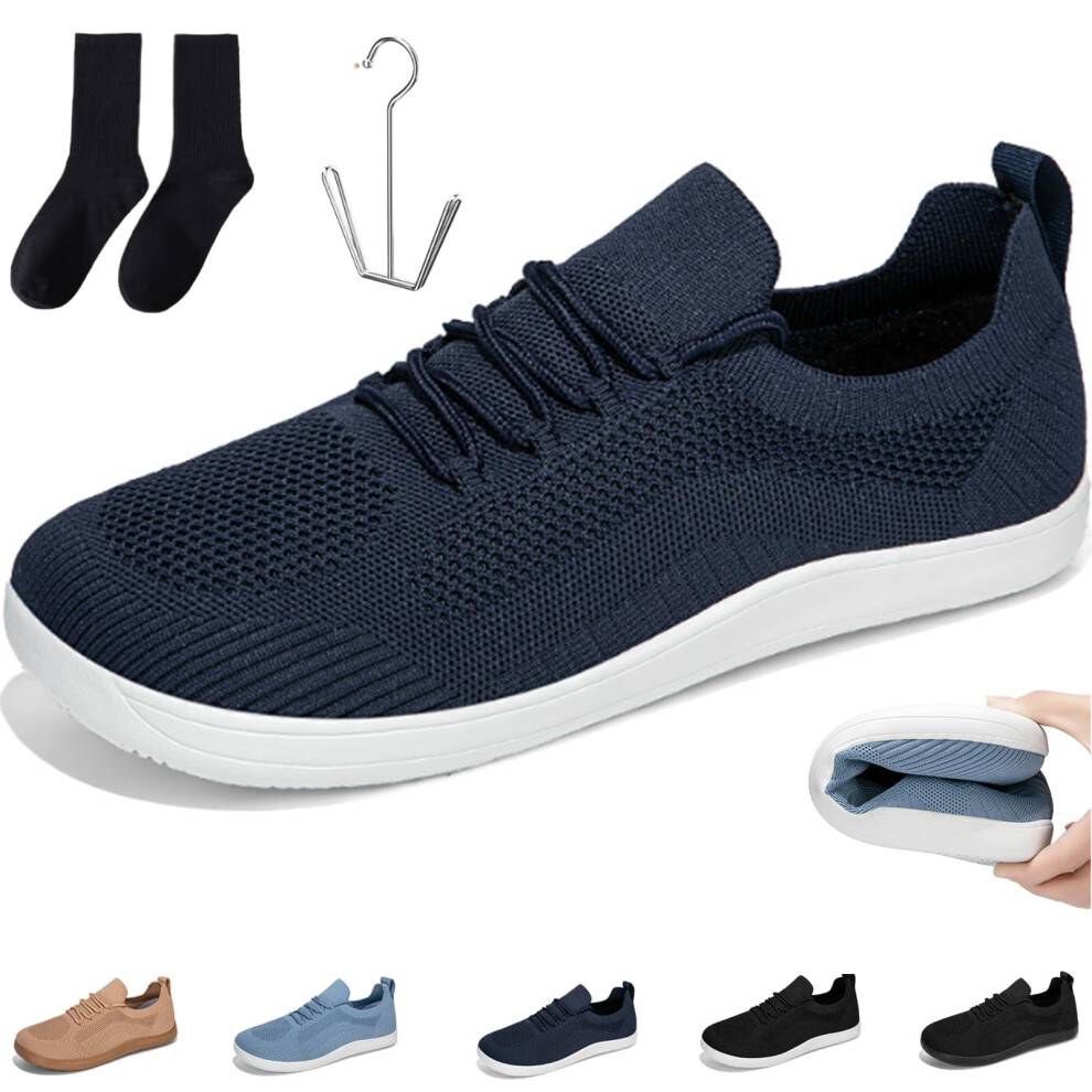 Willtoo Glyde Essence sko til kvinder og mænd – 2026 Opgraderede lette, brede, skridsikre, åndbare casual sneakers med indersål, marineblå
