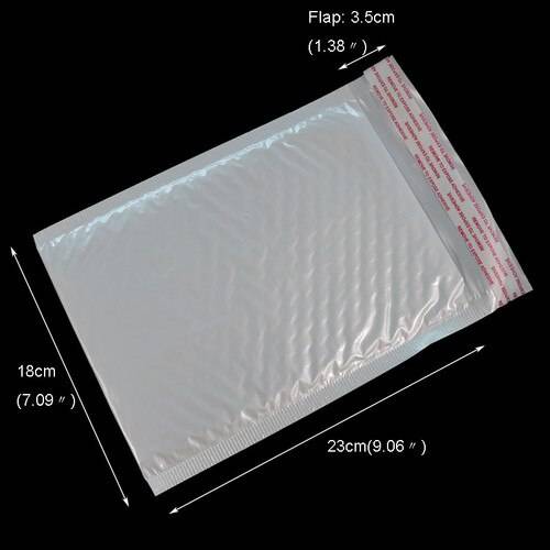 10 st kuvert i flera storlekar vita bubbelkuvert budpåsar förpackningspåsar bubbelförsändelsepåsar vadderade kuvert - 18 x 23cm
