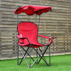 Sammenklappelig fiskestol med kopholder til Patio Beach Camping 96,5 x 67,5 x 130 cm Rød