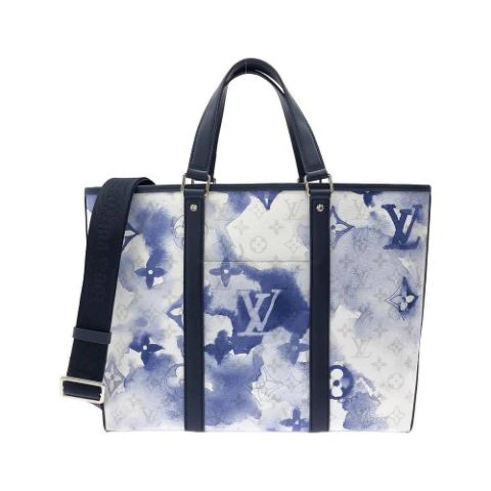 Louis Vuitton Vintage Pre-owned Monogram Watercolor Håndtaske - Vintage - Dame - Blå - ONE SIZE - Uld