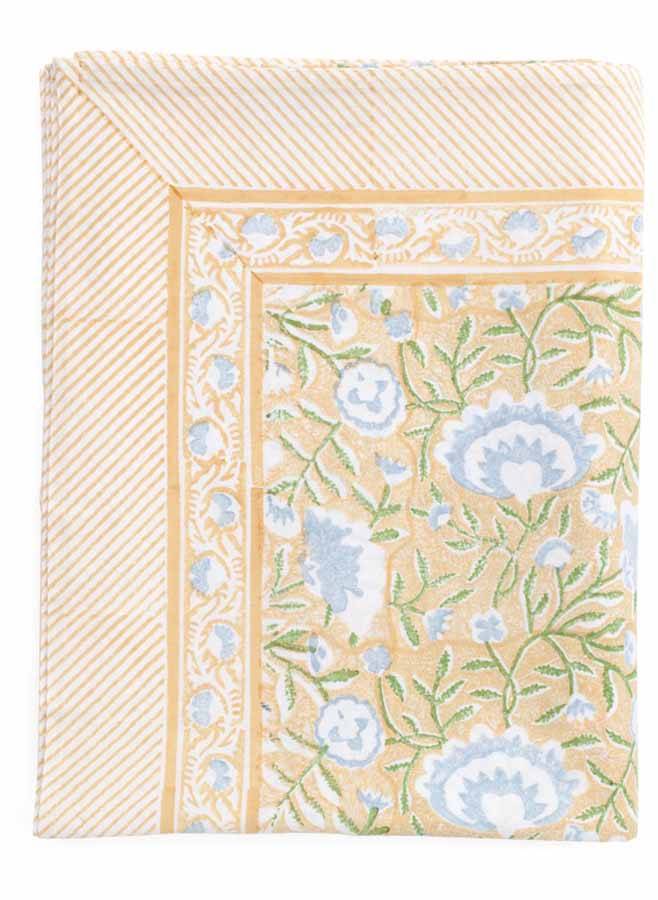 Bordsduk Mathilde Orange & Blue/Green 150x350 cm - Chamois
