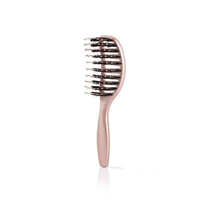 Mini Curvy Brush - hårborste med vildsvinshår - 2 st Soft Black (spara 16%)