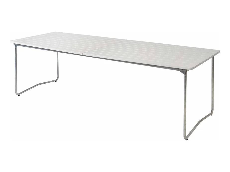 Grythyttan Stålmöbler Bord B31 Hvidlakeret eg/galvaniseret stål 230 x 92 cm