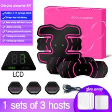 Muscle Stimulator Wireless EMS Stimulation Body Slimming Abdominal Muscle Exerciser Training Device svart