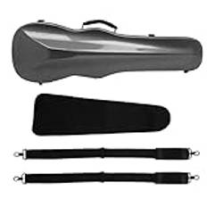 4/4 Fiol Triangellåda Kolfiber Violinlåda Ultralätt Fiolväska Fiol Resväska Violininstrumentfodral(Silver gray)