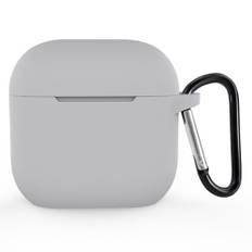 Apple AirPods (4. Gen.) Silikone Cover m. Karabinhage - Grå