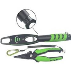 Färg fiskeset aluminium fish lip gripper aluminium fiske tång med slida med snodd