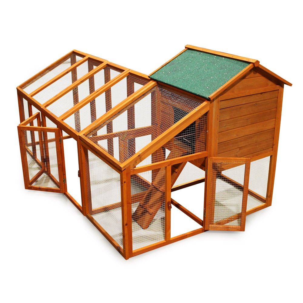 Hönshus med utegård 2295 x 1280 x 1170 mm