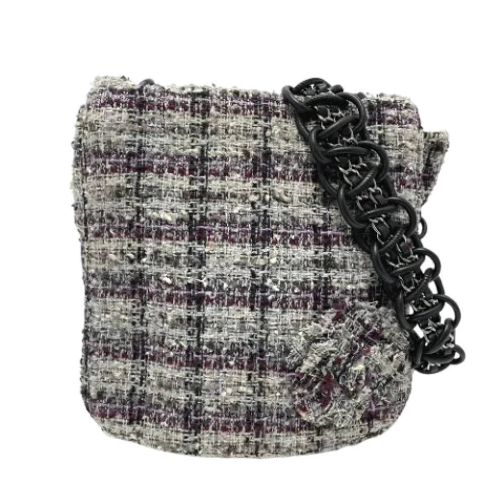 Chanel Vintage Pre-owned Stof chanel-tasker - Vintage - Dame - Grå - ONE SIZE - Uld