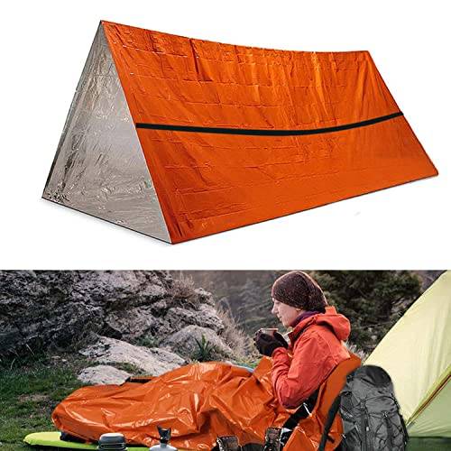 HONYAO Sovsäck för nödfall och överlevnad, biwaksäck, första hjälpen, räddningstäcken, vattentät, nödfilt, ultralätt, värmebeständig, köldskydd för camping och vandring utomhus
