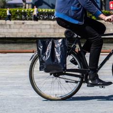Indkøbsnet til cyklen, Sort plast