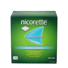 Nicorette Whitemint 2 mg 210 stk. (blister) medicinsk tyggegummi