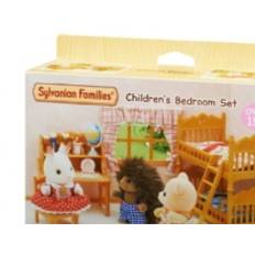 Sylvanian Families Landhus børneværelse med køjeseng