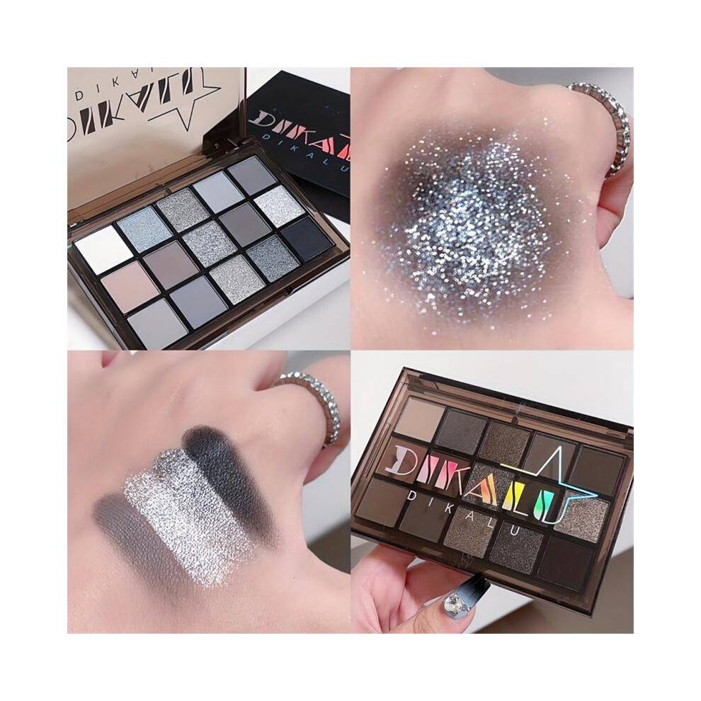 (Matches the image) 18 Colors Eyeshadow Palette Nude Bronze Gold Shimmer Matte Glitter Smokey Eye Makeup Festival Party