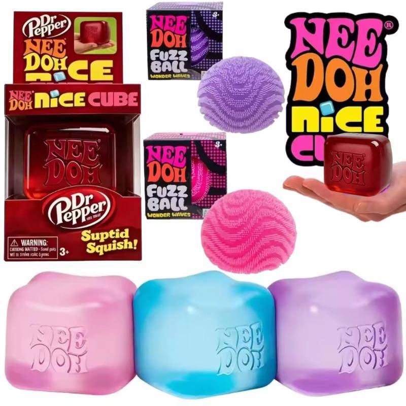 Schylling Needoh Fuzz Ball Blind Box Skrivbordsdekoration Stresslindrande Leksaker Lämpliga För Personer Under Press Rolig Mjuk Stressboll