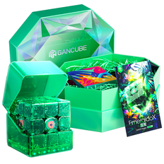 GAN 15 MagLev M 3x3 EmeraldoX Transparent Emerald Green – Limited Edition - Rubiks Kub