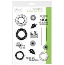 Gina K Designs Clear Stamp & Die Set - Graphic Sunflowers